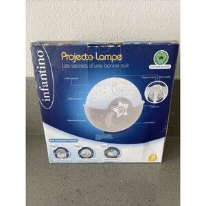 Infantino Baby Soothing Light and Projector Grey Clip on crib NO STRAPS READ